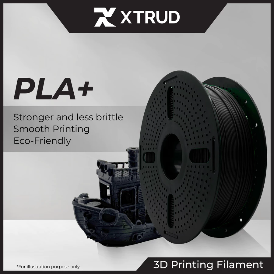 XTRUD PLA+ Black filament spool