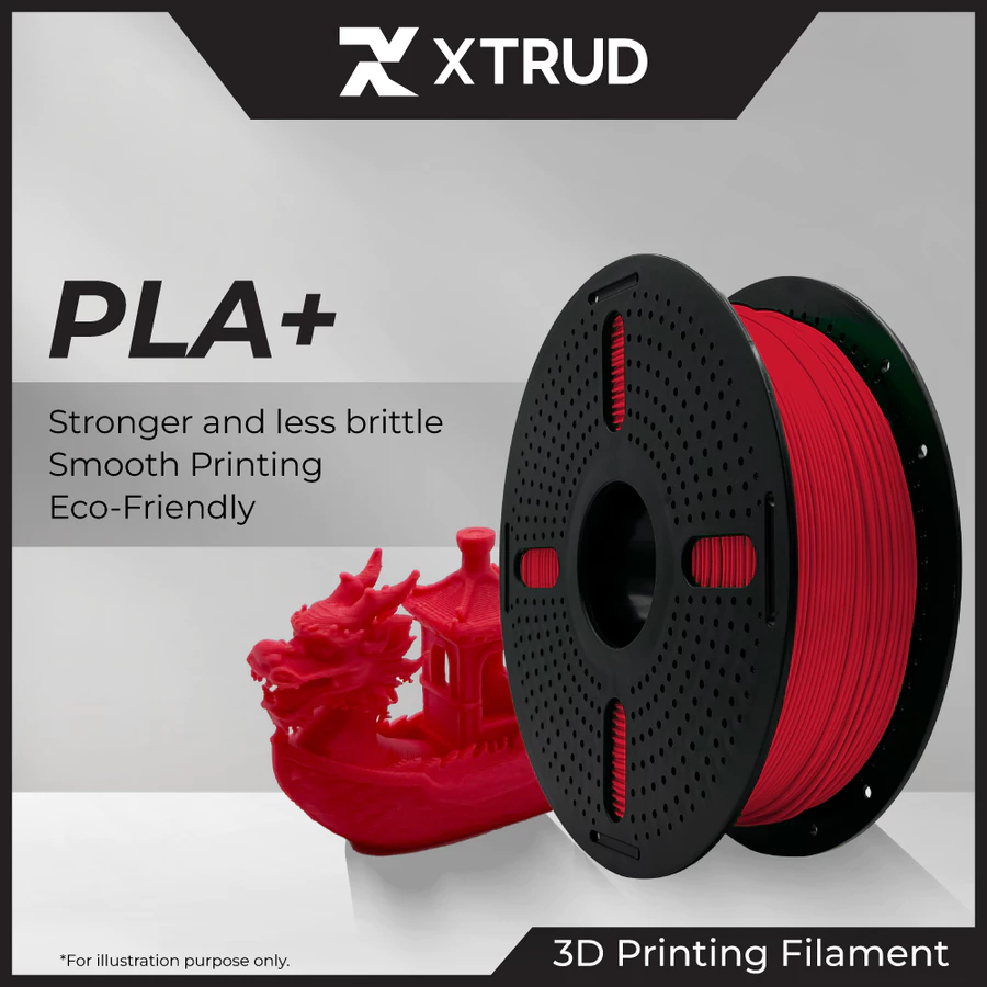 XTRUD PLA+ Red filament spool