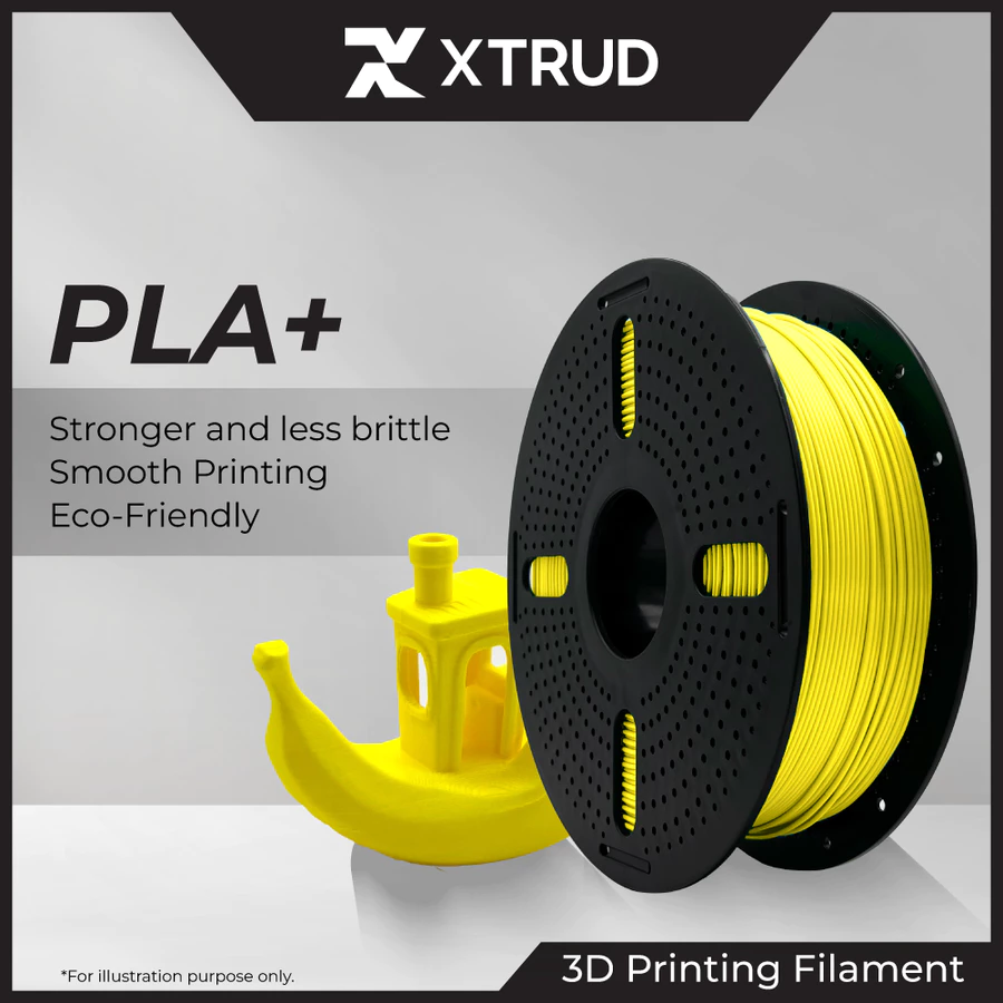 XTRUD PLA+ Yellow filament spool